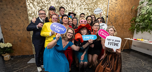 Colleagues have fun together on a teambuilding